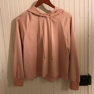Blush pink hooded long sleeve